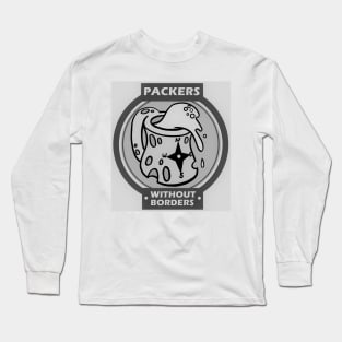 Packers Without Borders Merch Black and White Long Sleeve T-Shirt